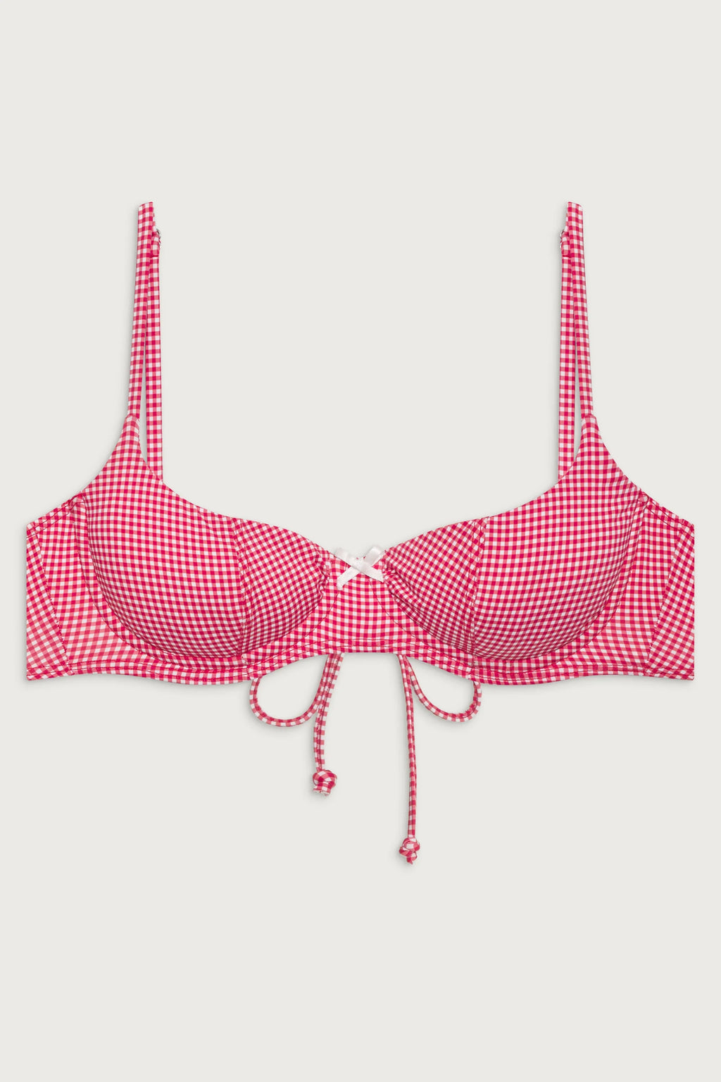 Cola Underwire Balconette Bikini Top - Ladybug Gingham