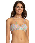 Wavy Stripe Bralette Bikini Top