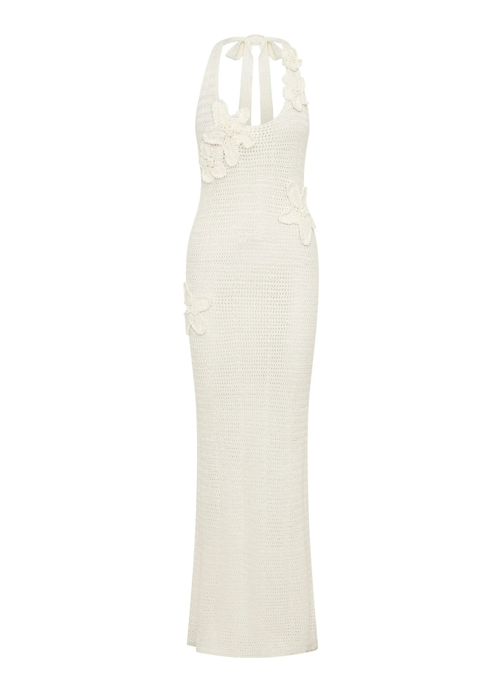 Novalee Flower Crochet Maxi Dress - Ivory