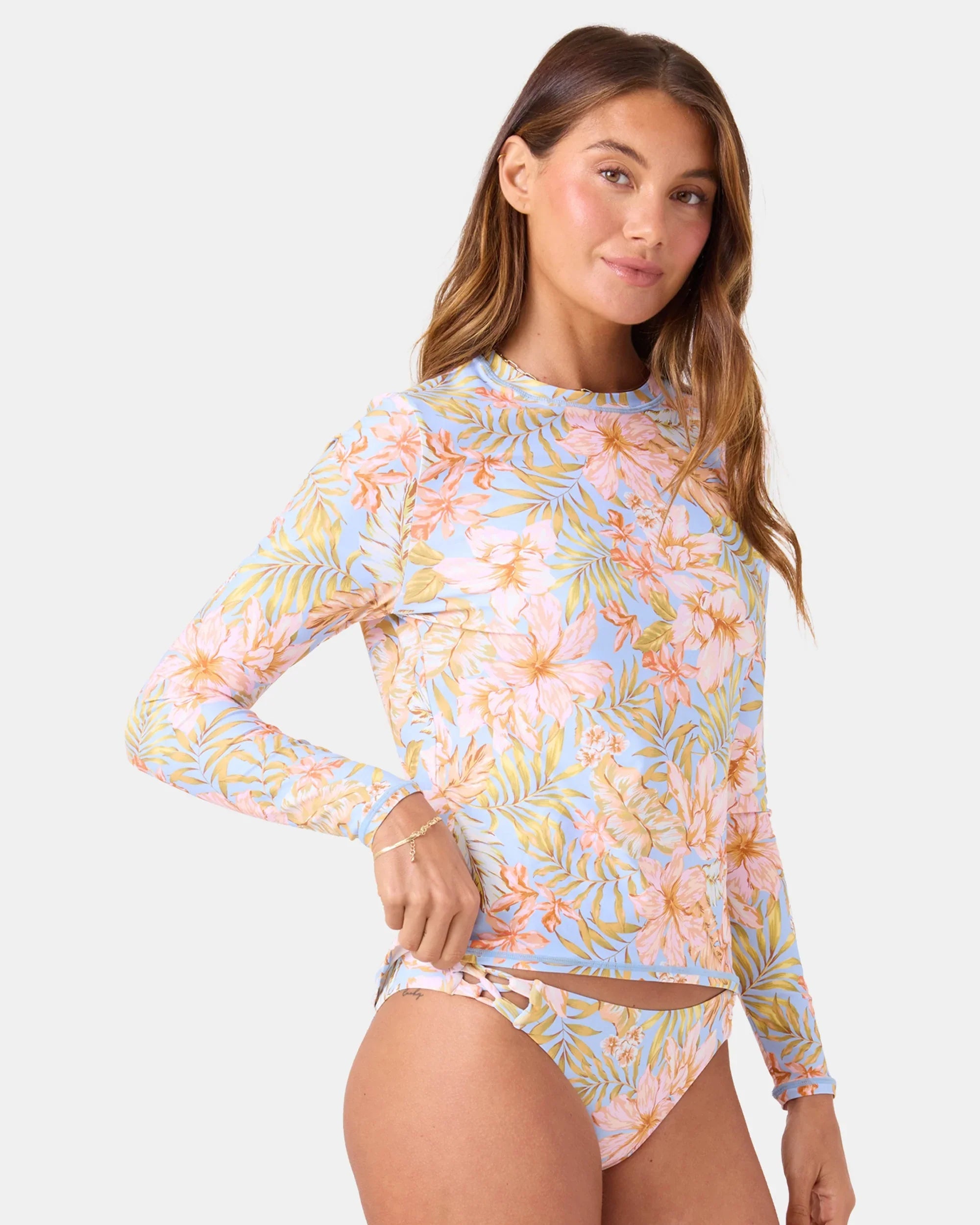 Tropical Sea Skippin Long Sleeve Rashguard
