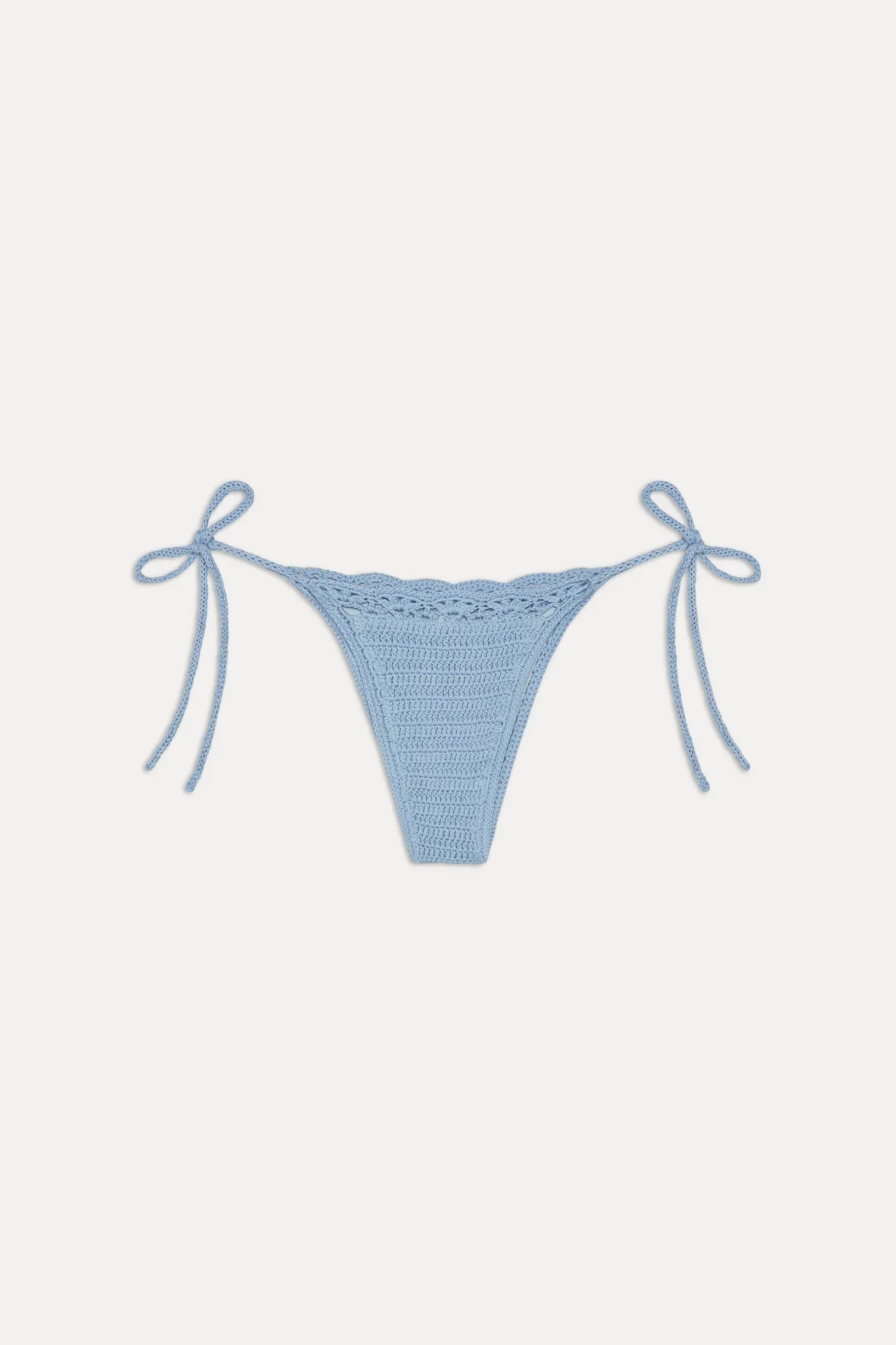Mackenzie Crochet String Bikini Bottom - Blue Jay
