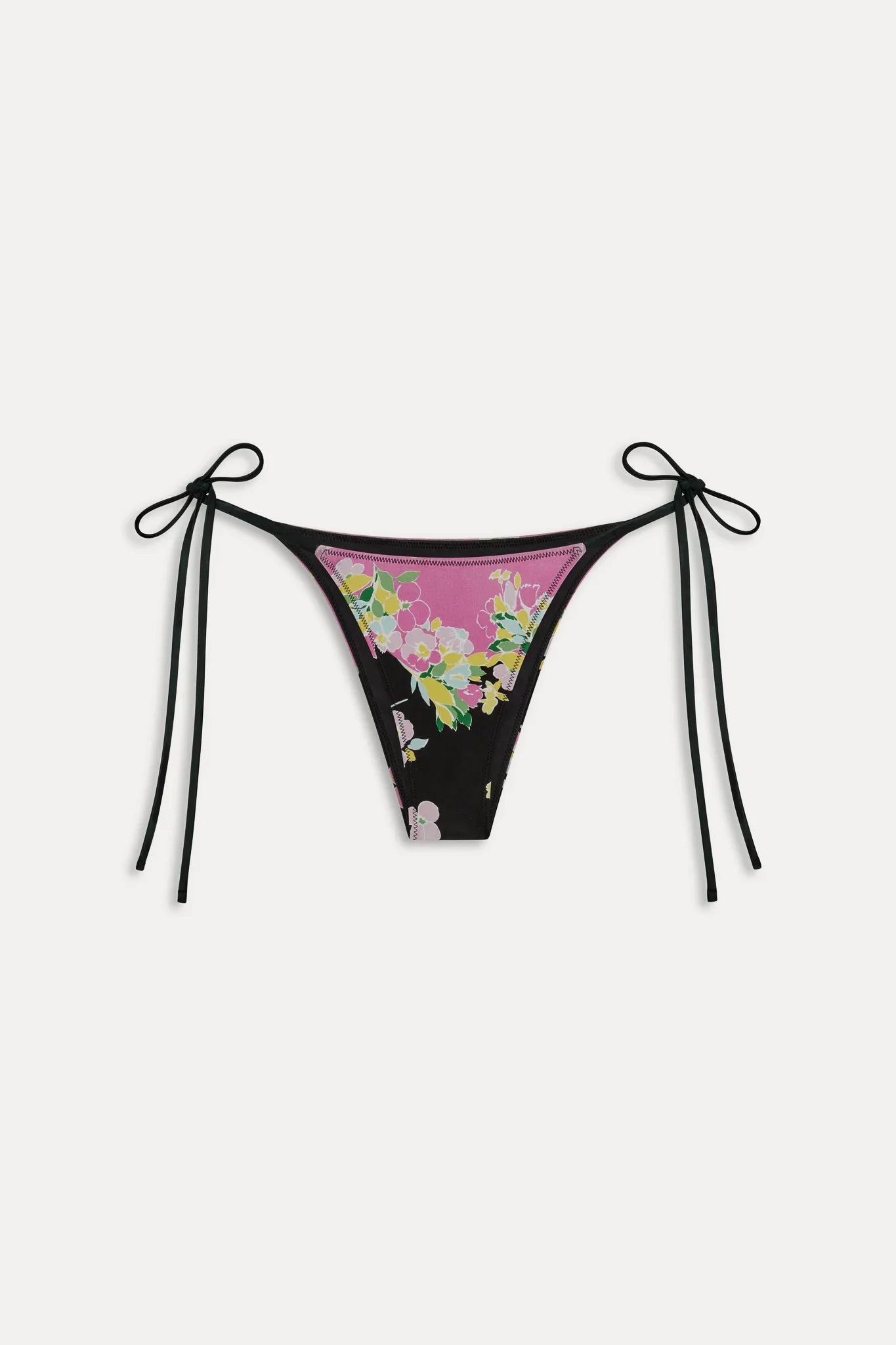 Mackenzie Cheeky String Bikini Bottom - Midnight Blossom