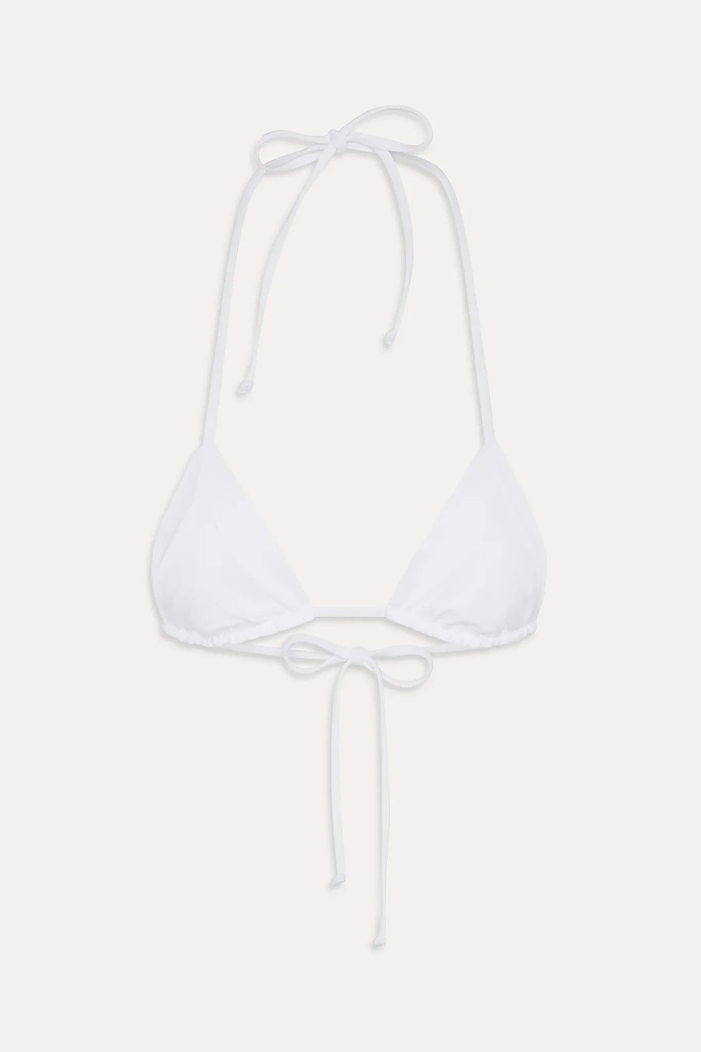 Sky Triangle Halter Bikini Top - Optic White