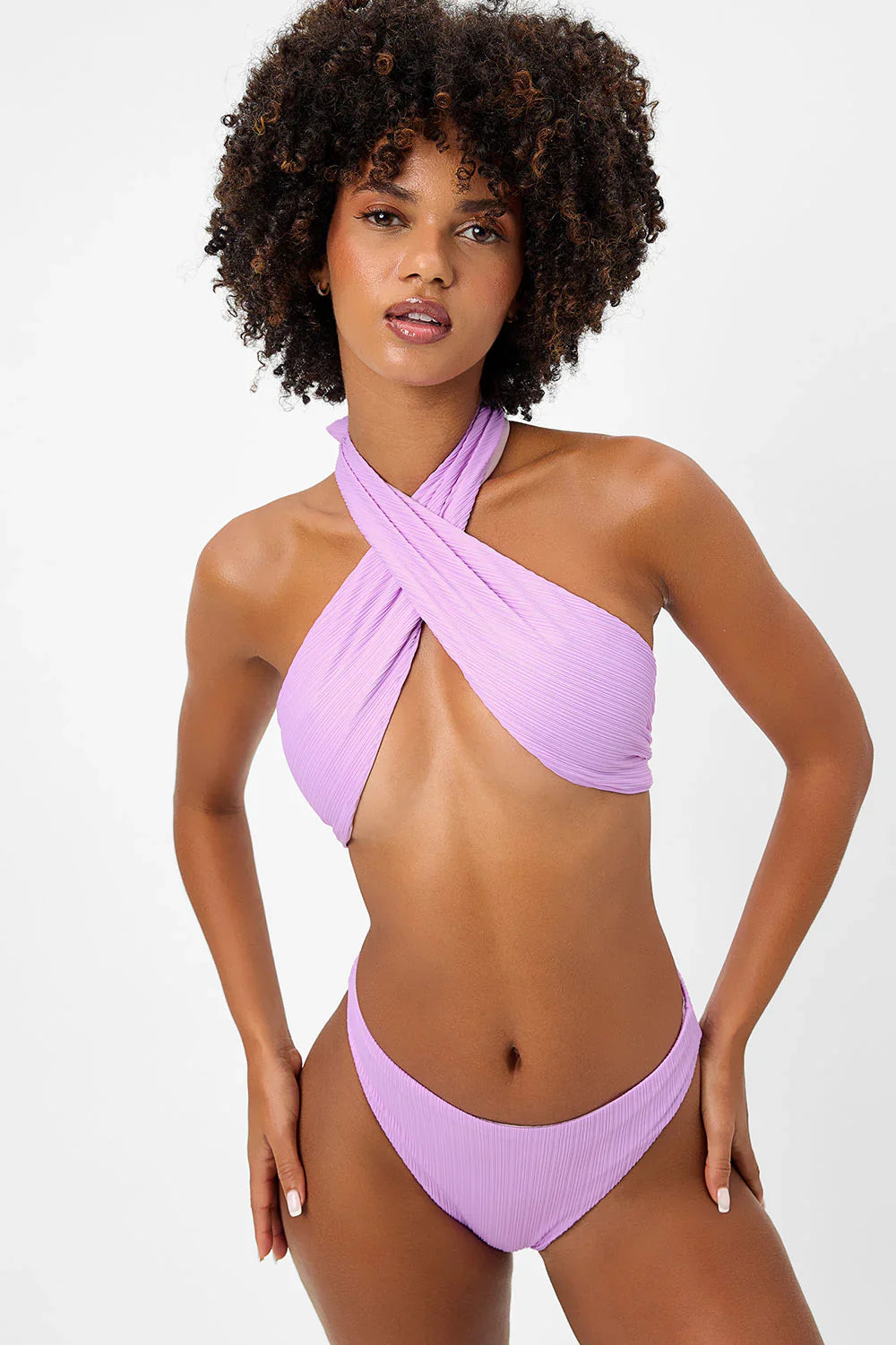 Dorothy Pliss�� Halter One Piece Swimsuit - Wisteria