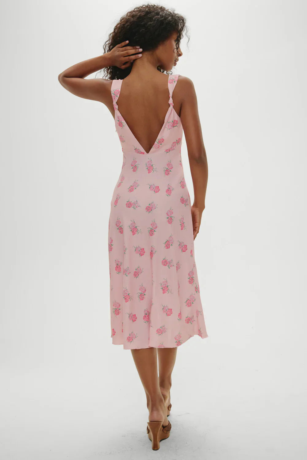 Gem Floral Midi Dress - Fresh Rose