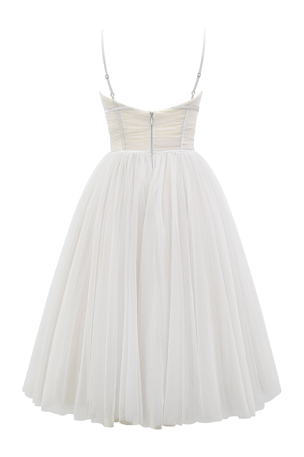 french dove tulle midi dress - sale