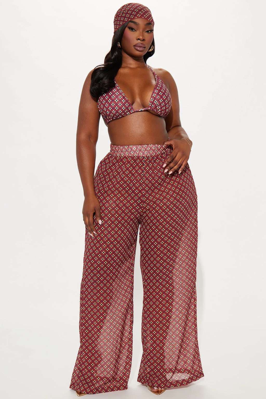 Shailene 4 Piece Bikini Set - Purple/combo