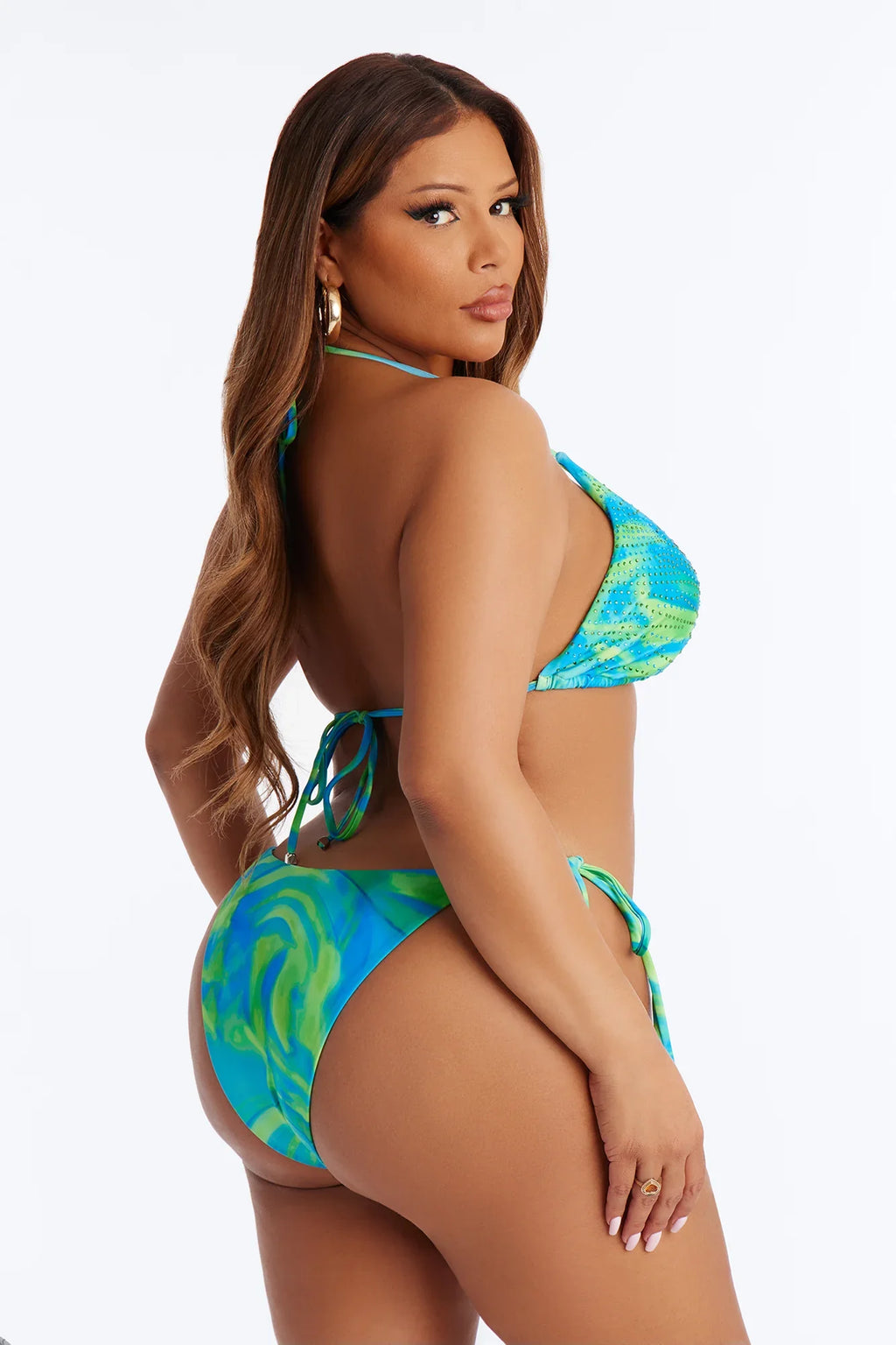 Take Your Time 2 Piece Bikini - Green/combo