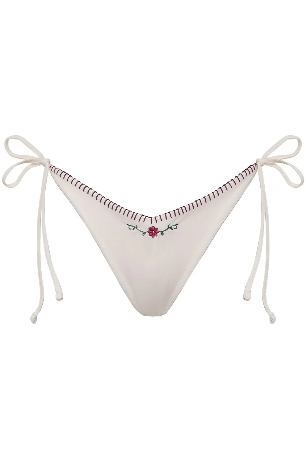 Connor Embroidered Cheeky Bikini Bottom - Sea Fairy
