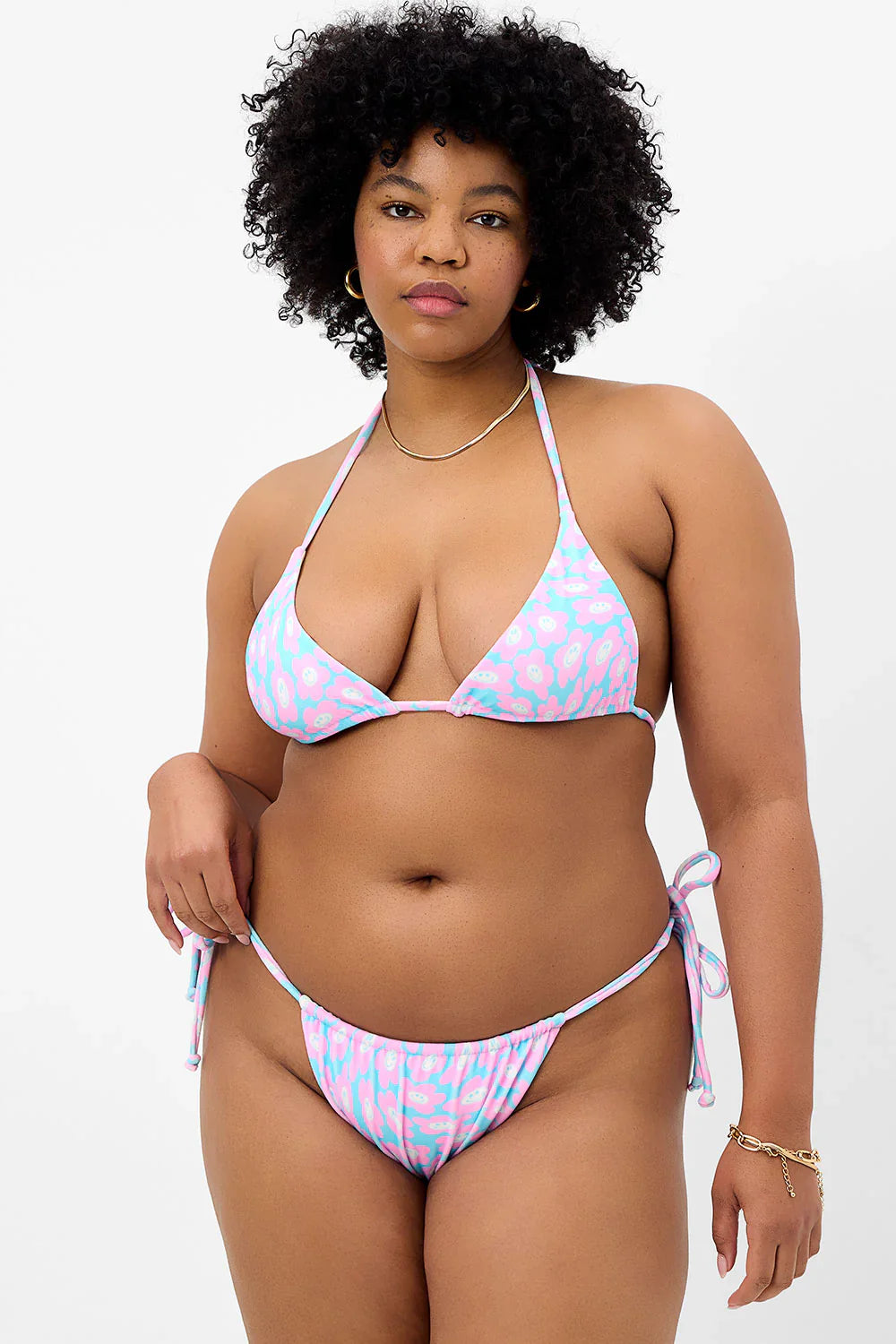 Tia Terry Triangle Bikini Top - Daisy Dream