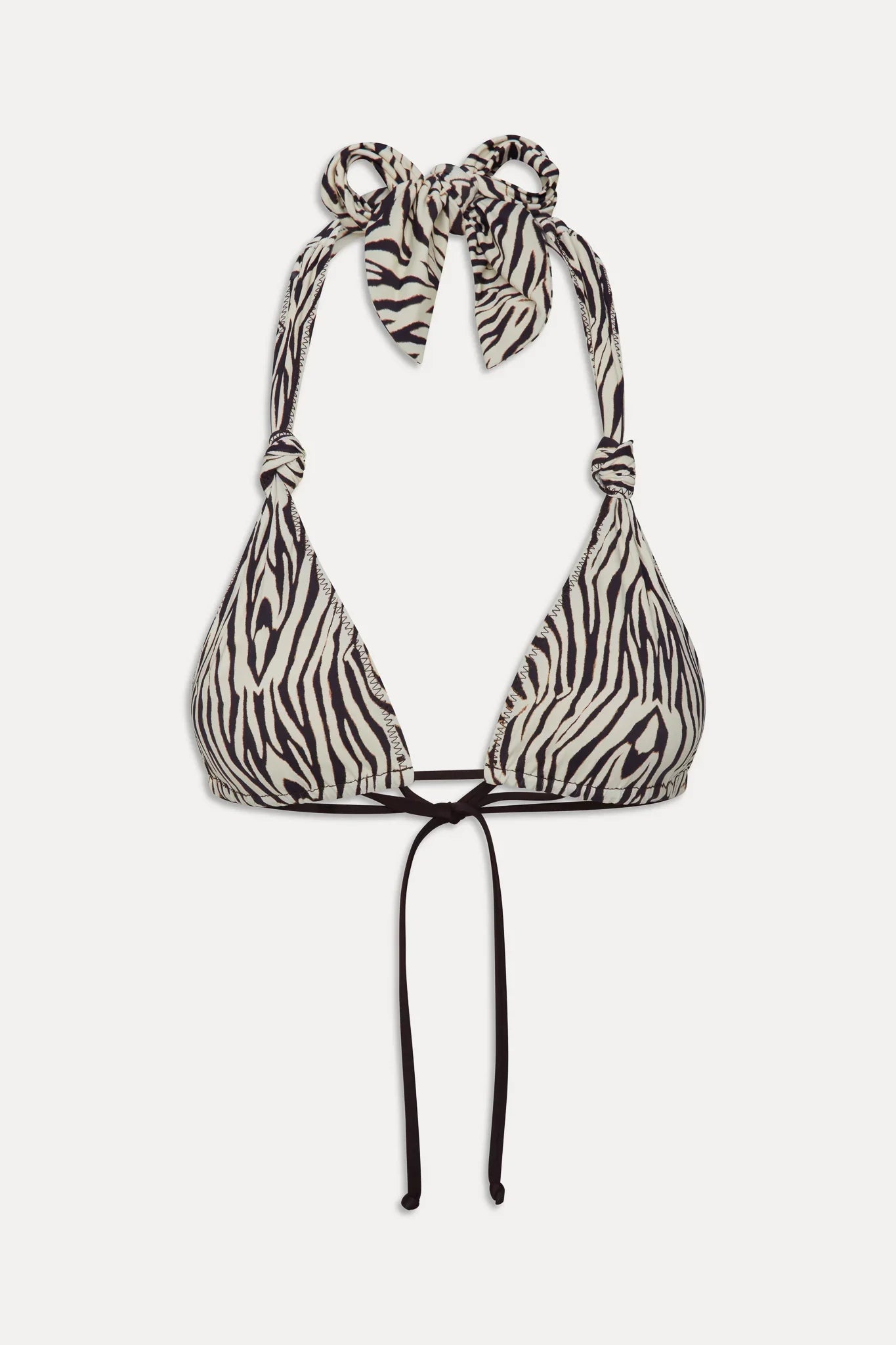 Kealy Halter Bikini Top - Zebra
