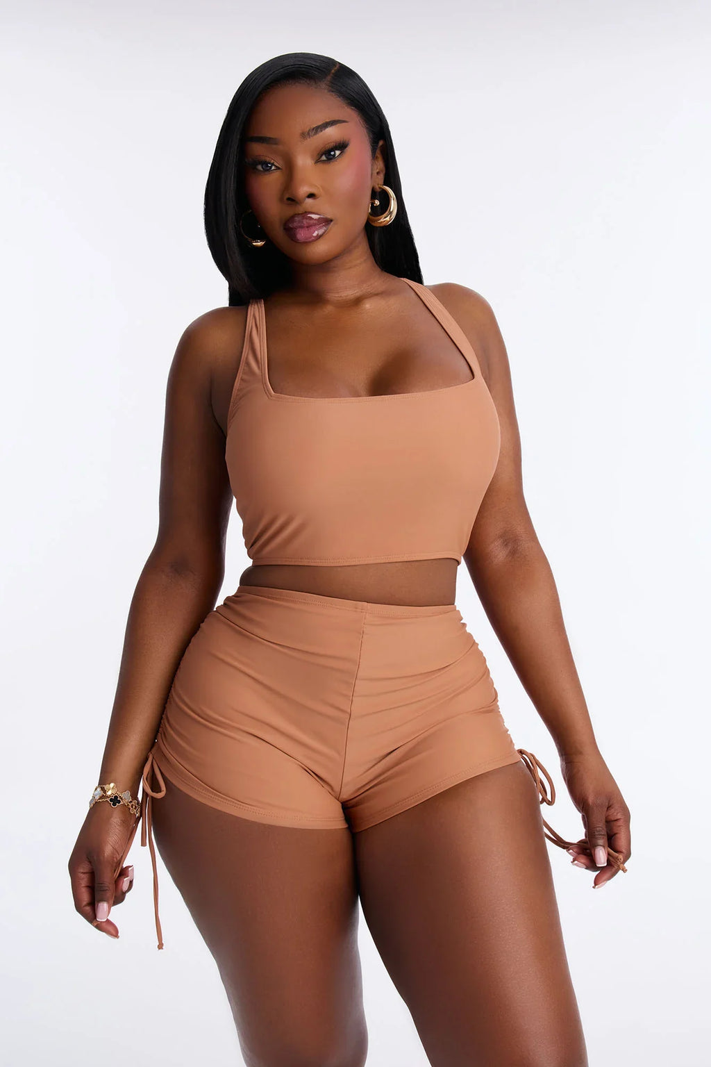 Maui Mix And Match Tank Bikini Top - Brown