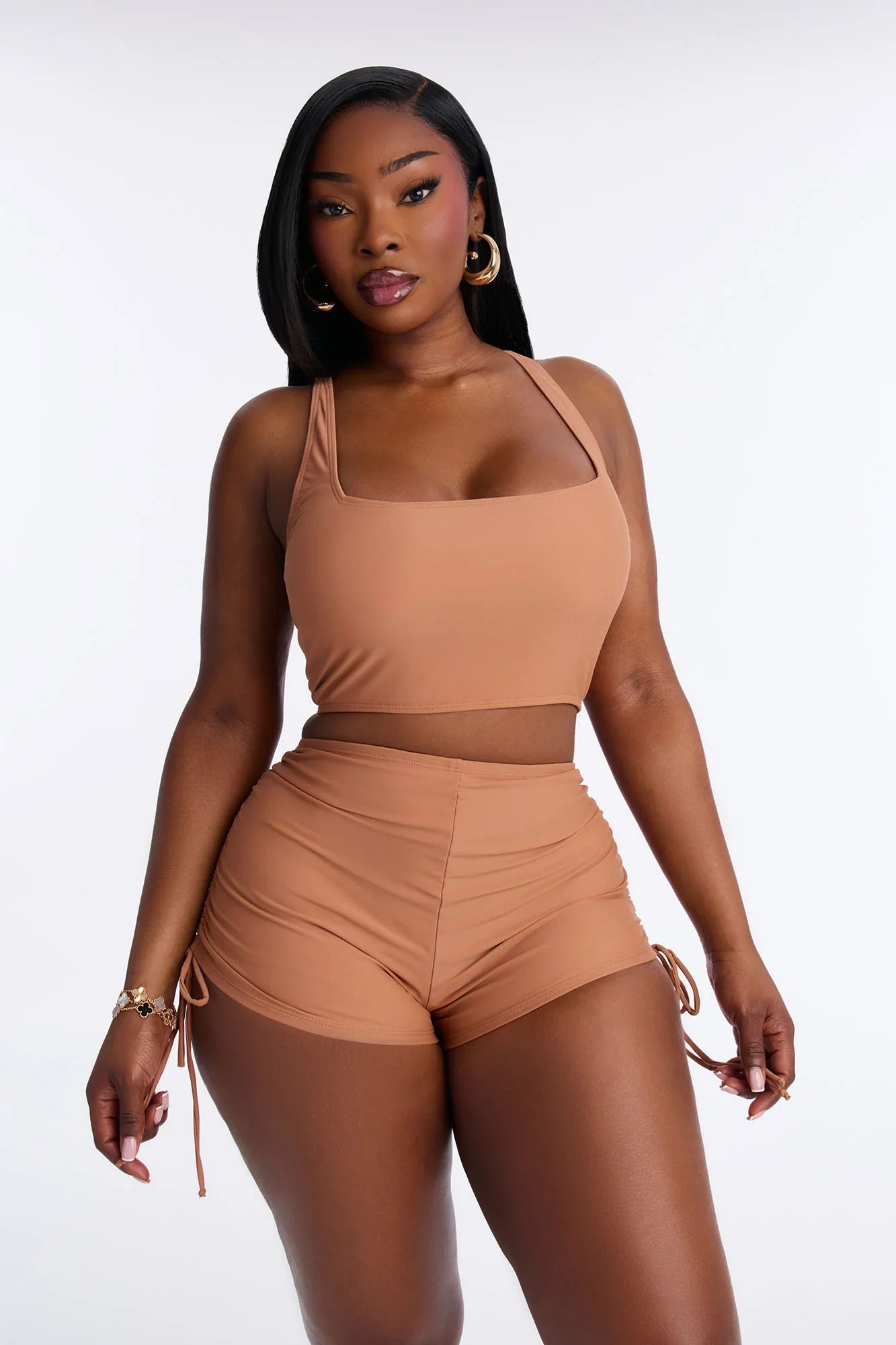 Maui Mix And Match Tank Bikini Top - Brown