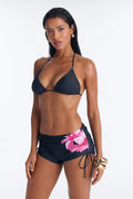 Island Vibe Bikini And Coverup Top - Black