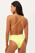 Dreamy High Waist Cheeky Bikini Bottom - Lemonade