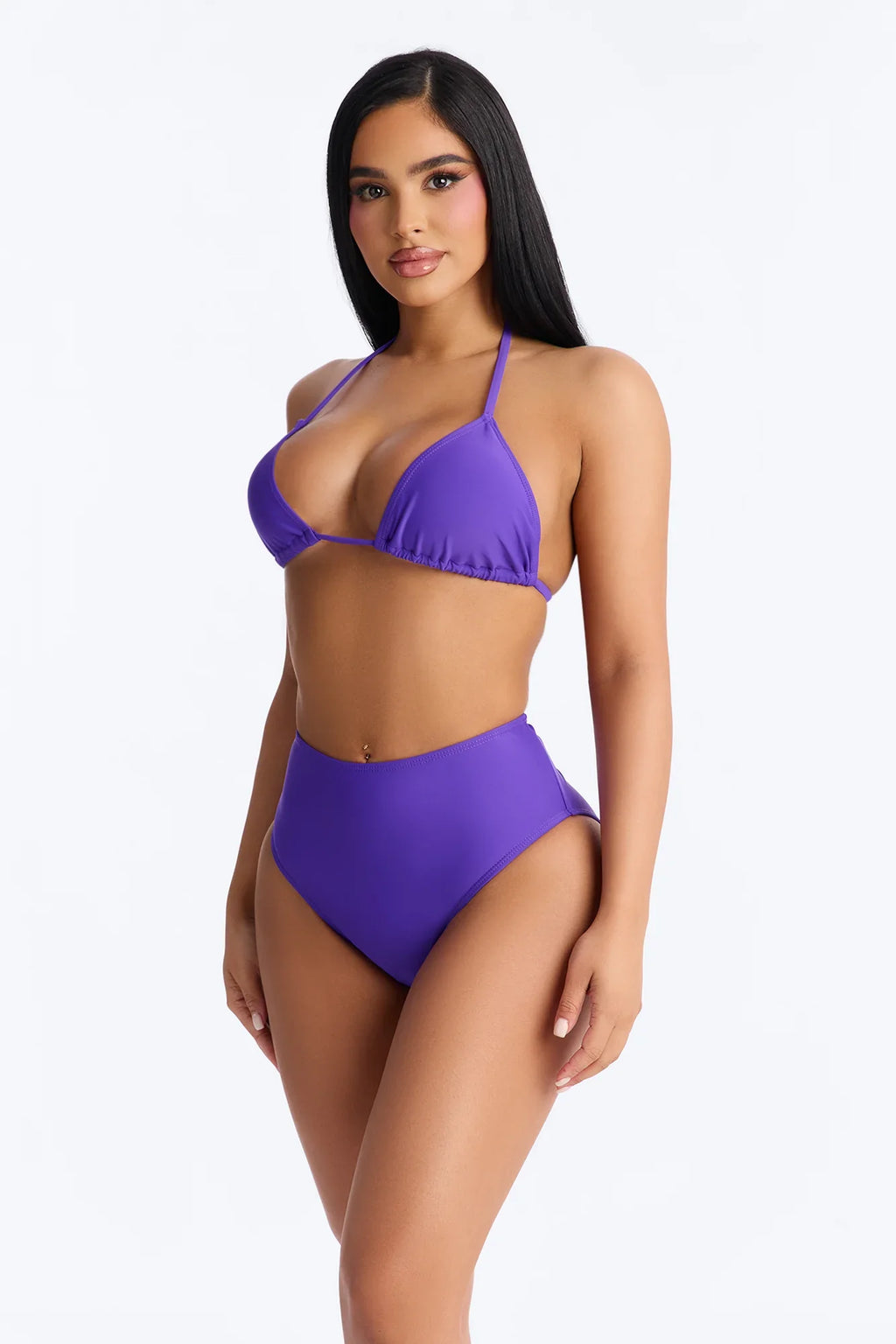Maui Mix And Match High Rise Bikini Bottom - Violet