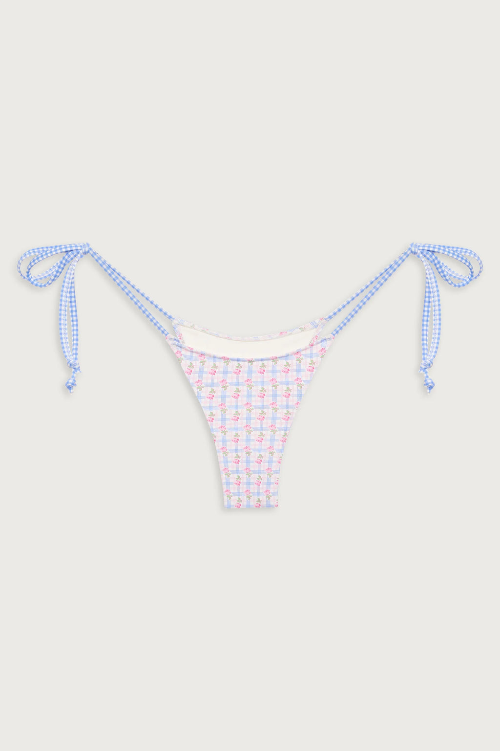 Divine Plaid Skimpy Bikini Bottom - Rose Picnic