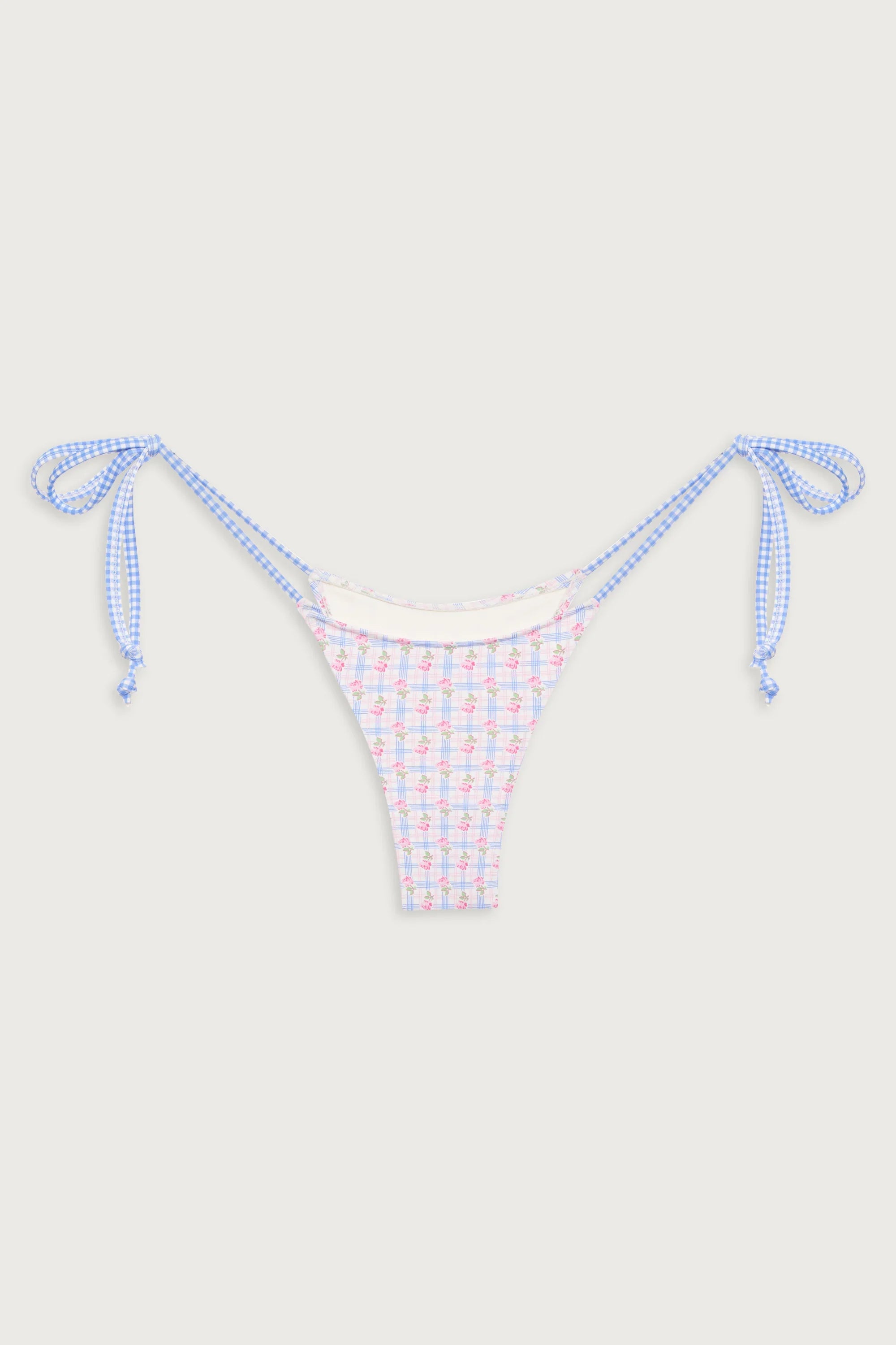 Divine Plaid Skimpy Bikini Bottom - Rose Picnic