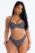 Sandy Toes And Tequila Polka Dot 2 Piece Bikini - Black/combo