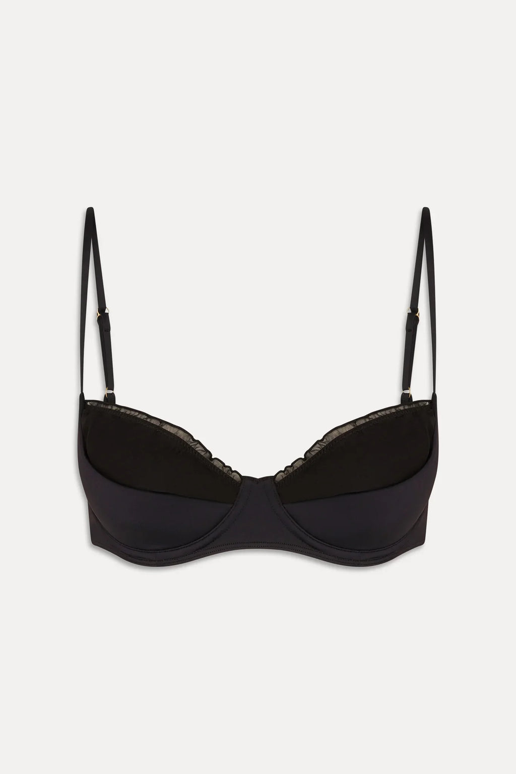 Austin Ruffle Underwire Bikini Top - Black
