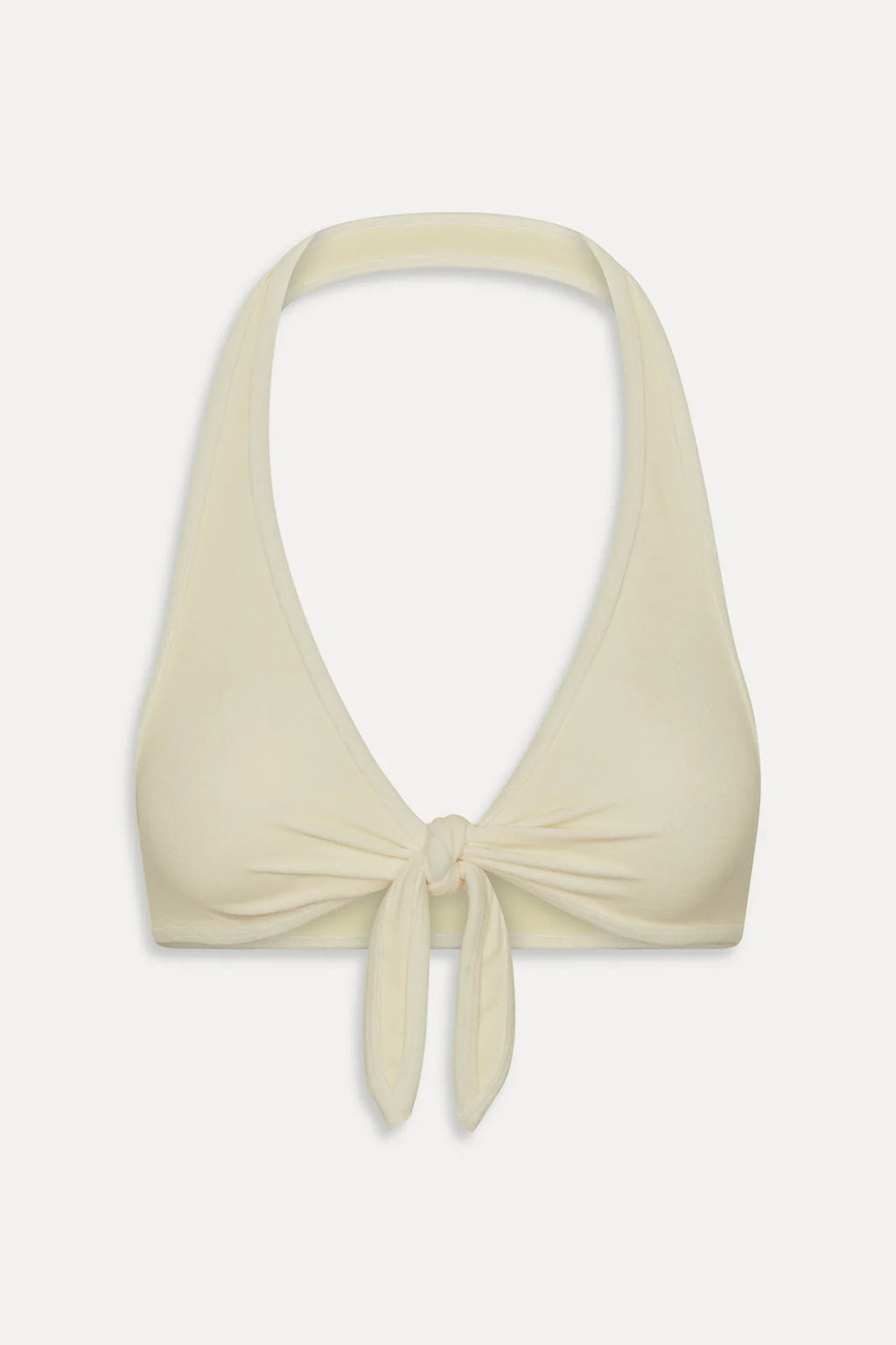 Jayne Terry Halter Bikini Top - Lemon