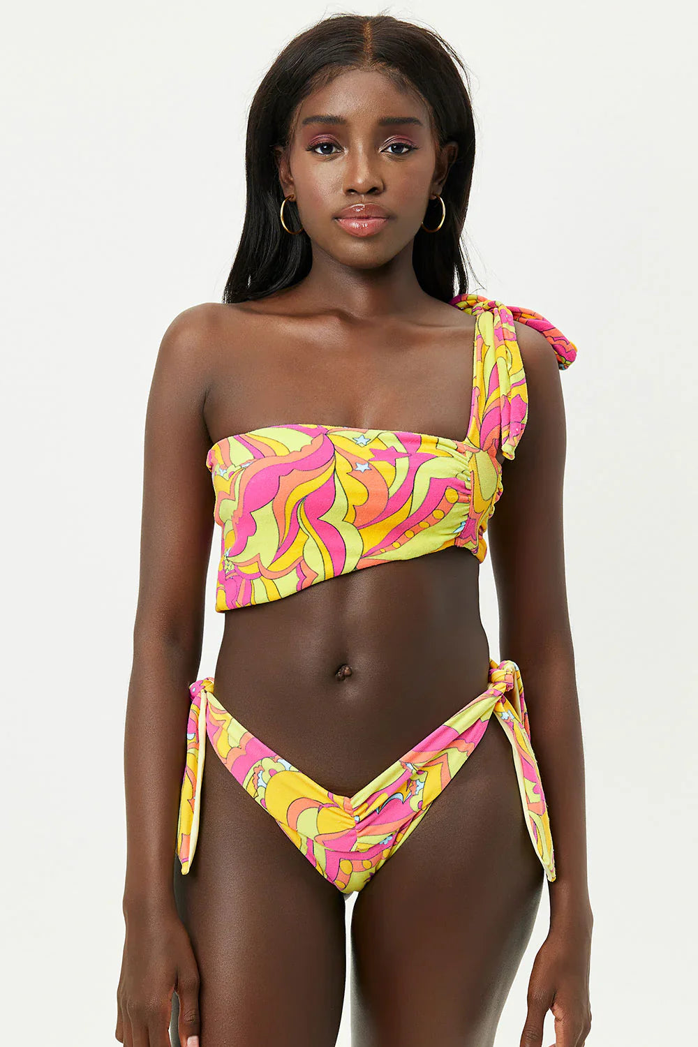 Bella Terry Cheeky Bikini Bottom - Peace Terry