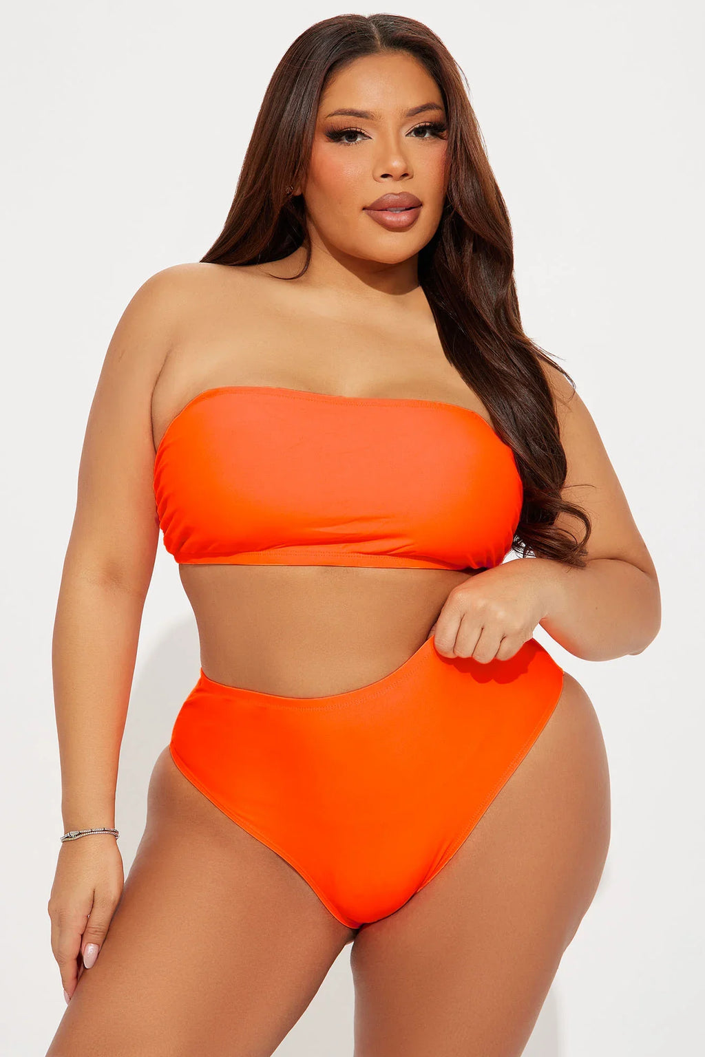 Maui Mix And Match High Cut Cheeky Bikini Bottom - Orange