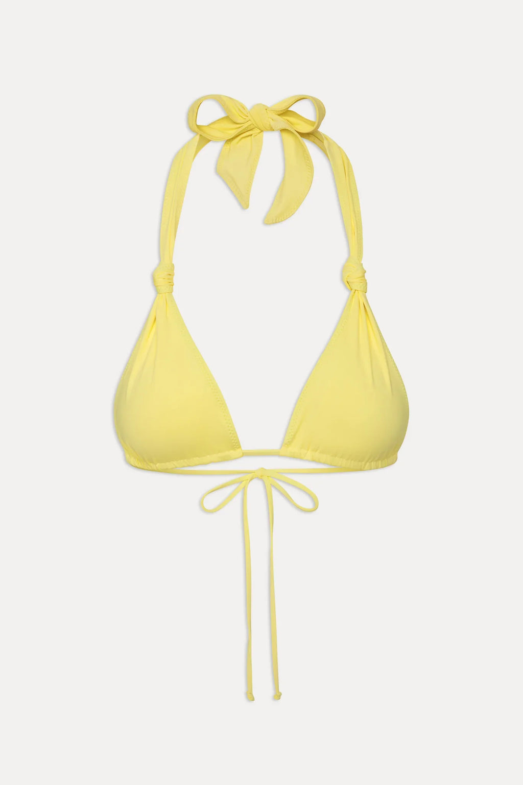 Kealy Triangle Halter Bikini Top - Yellow Iris