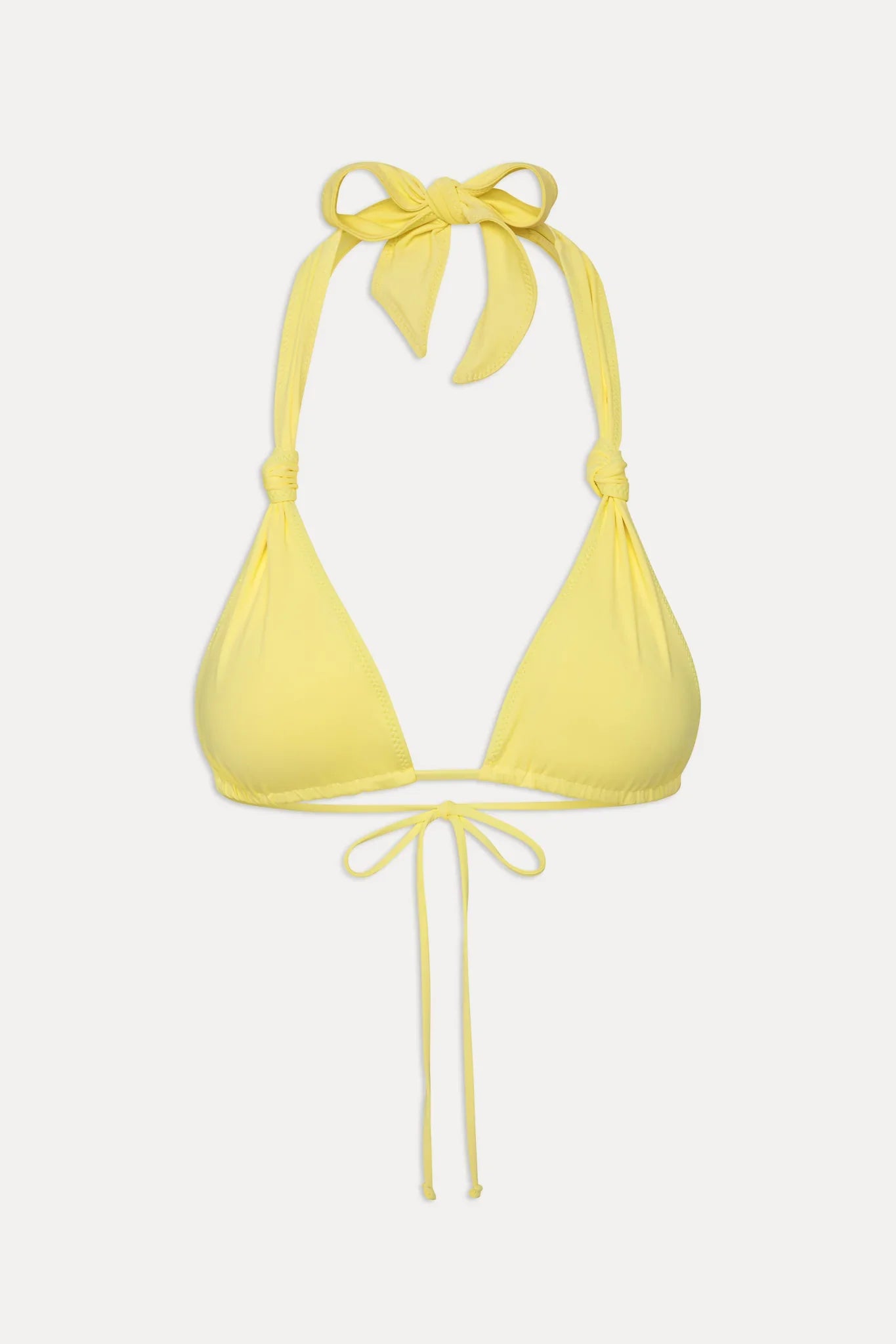 Kealy Triangle Halter Bikini Top - Yellow Iris