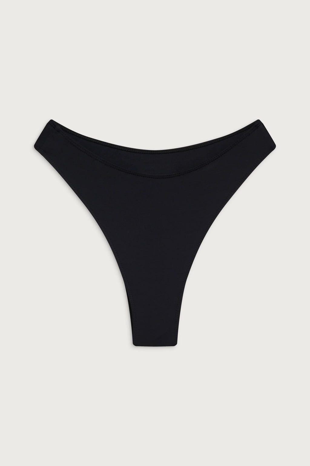 Laura High Waist Cheeky Bikini Bottom - Black