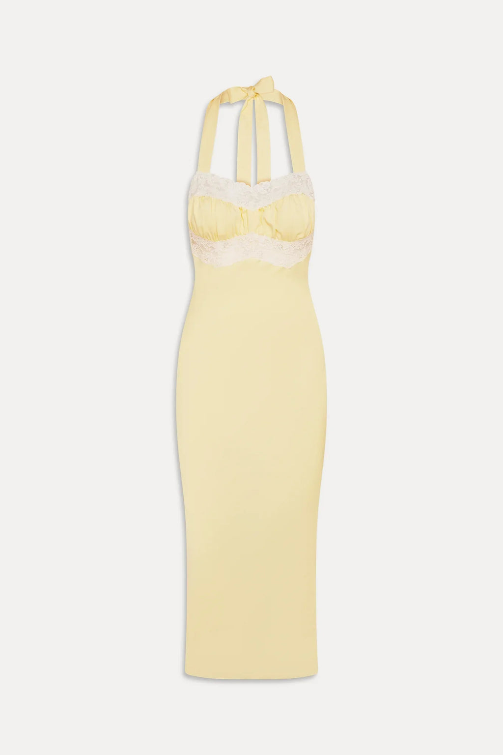 Darcy Satin Midi Dress - Whipped Butter