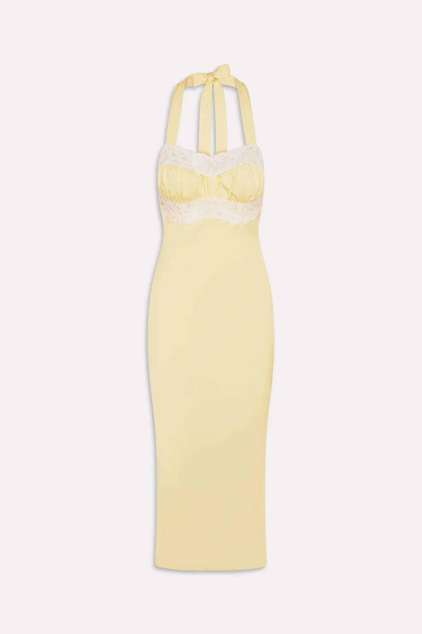 Darcy Satin Midi Dress - Whipped Butter