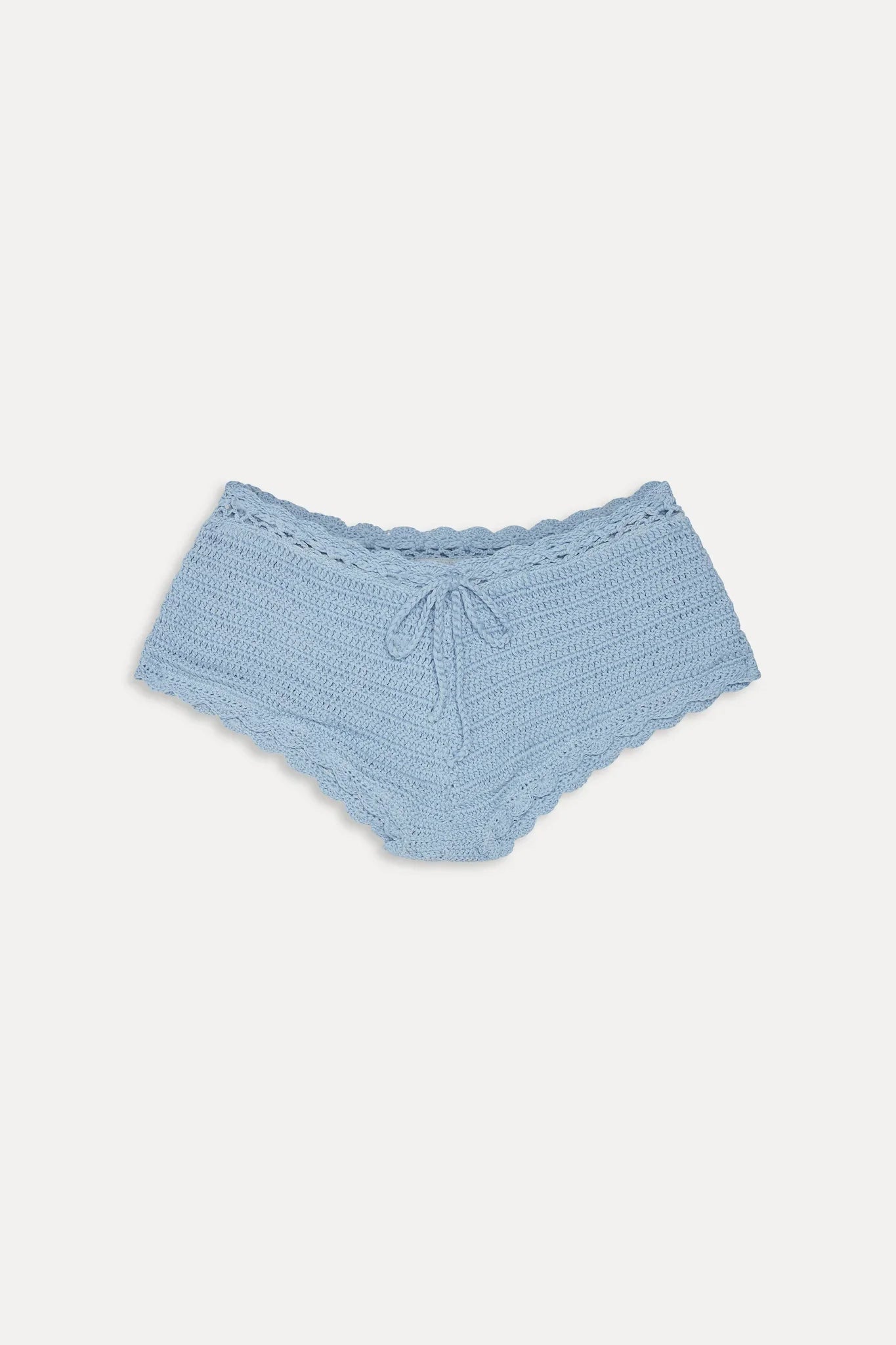 Genevieve Crochet Boy Shorts - Blue Jay