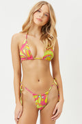 Tia Terry Triangle Bikini Top - Peace Terry