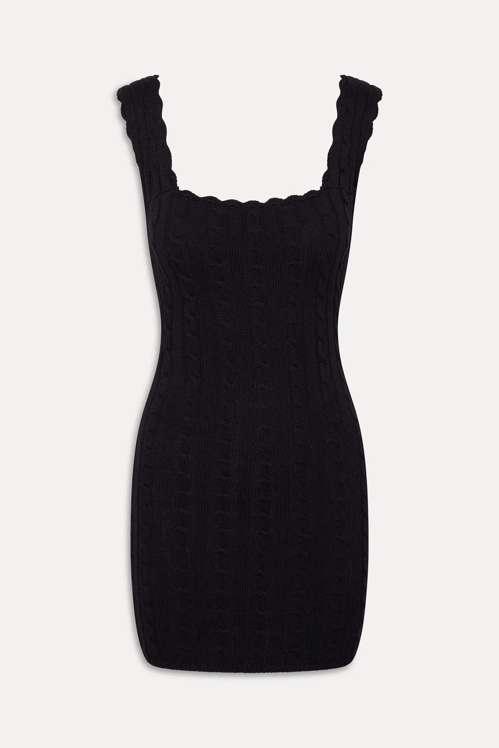 Jules Knit Backless Mini Dress - Black