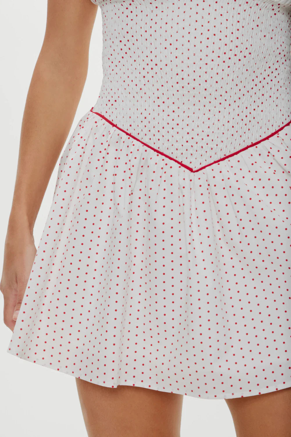 Coast Cotton Mini Dress - Red Dot