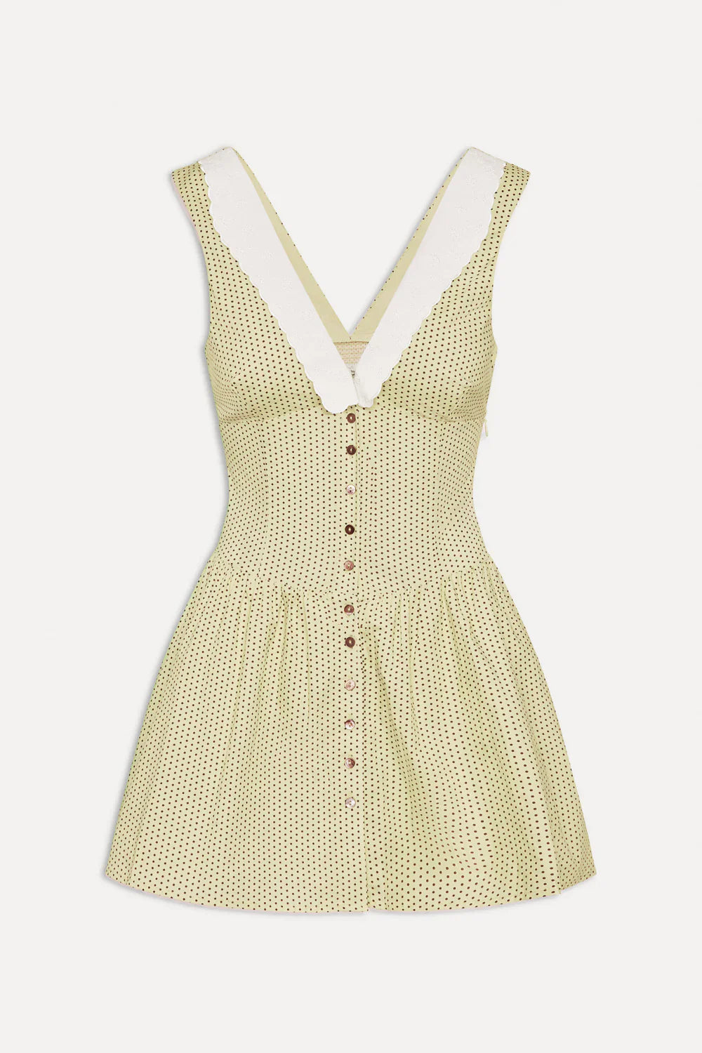 Marley Cotton Mini Dress - Lemon Dot