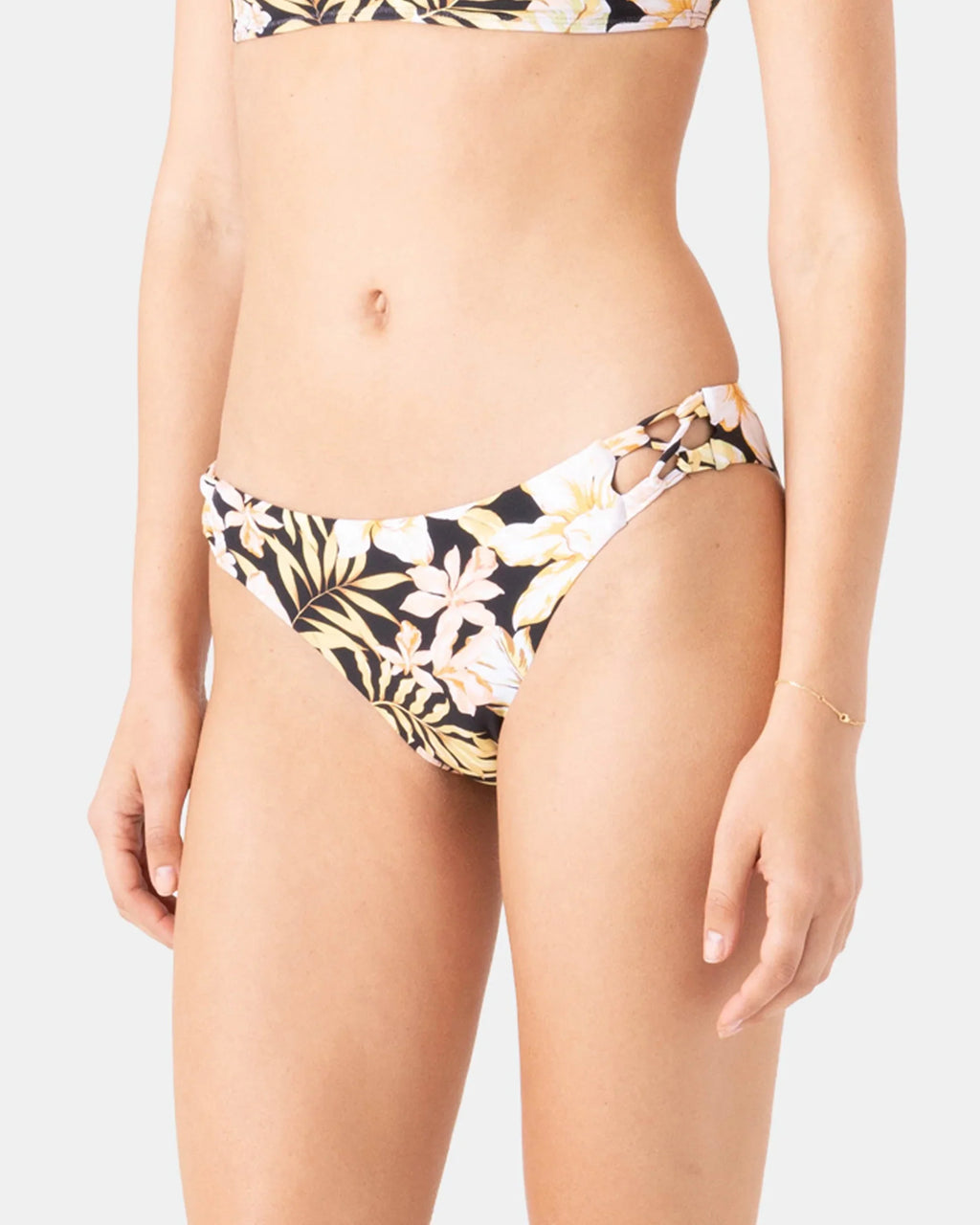 Tropical Hipster Lace Side Full Bikini Bottom