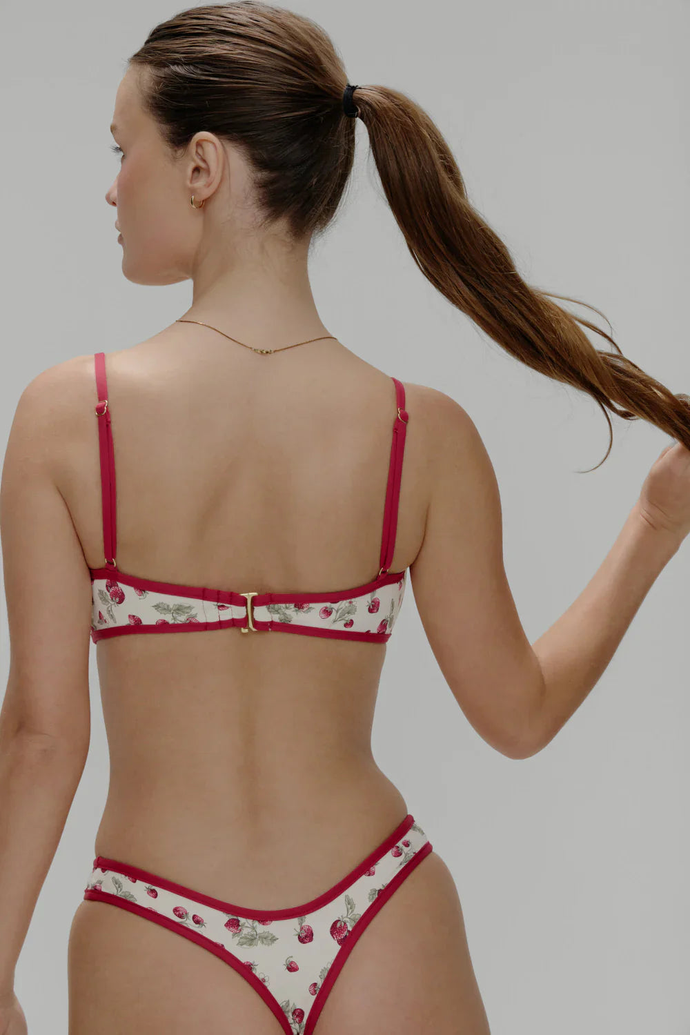 Lane Bandeau Bikini Top - Strawberry Field