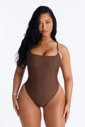 Drifting Away 1 Piece Beaded Swimsuit - Brown