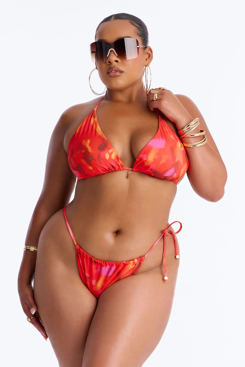 Isabella 2 Piece Bikini - Orange/combo