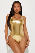 Jodie Metallic 1 Piece Swimsuit - Gold