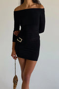 x BELLA HADID Saloon Knit Mini Dress - Black