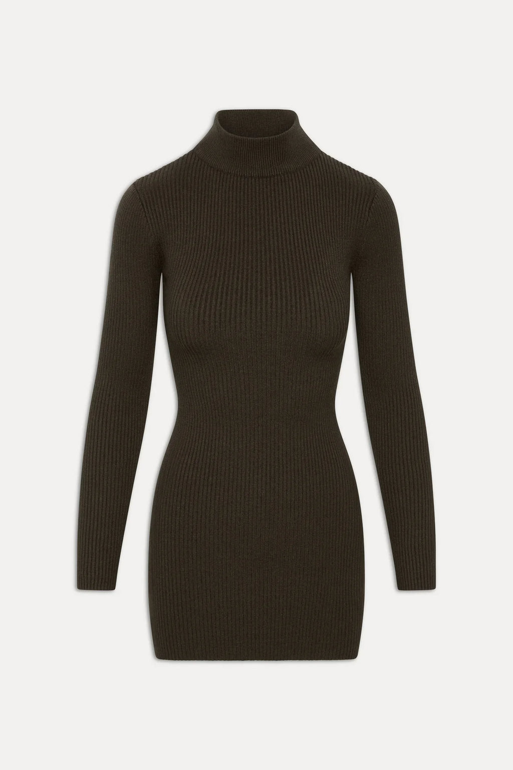 Date Night Knit Mini Dress - Chocolate Brown
