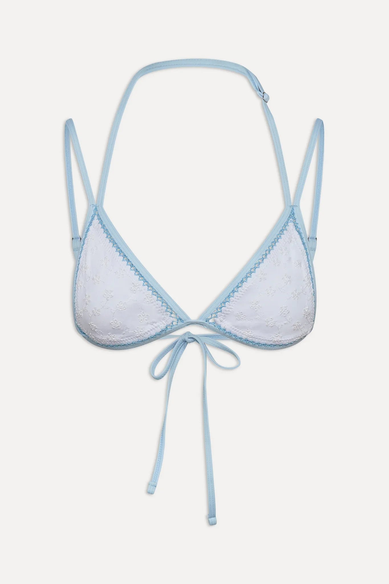 Luna Eyelet Bikini Top - Spring Cloud