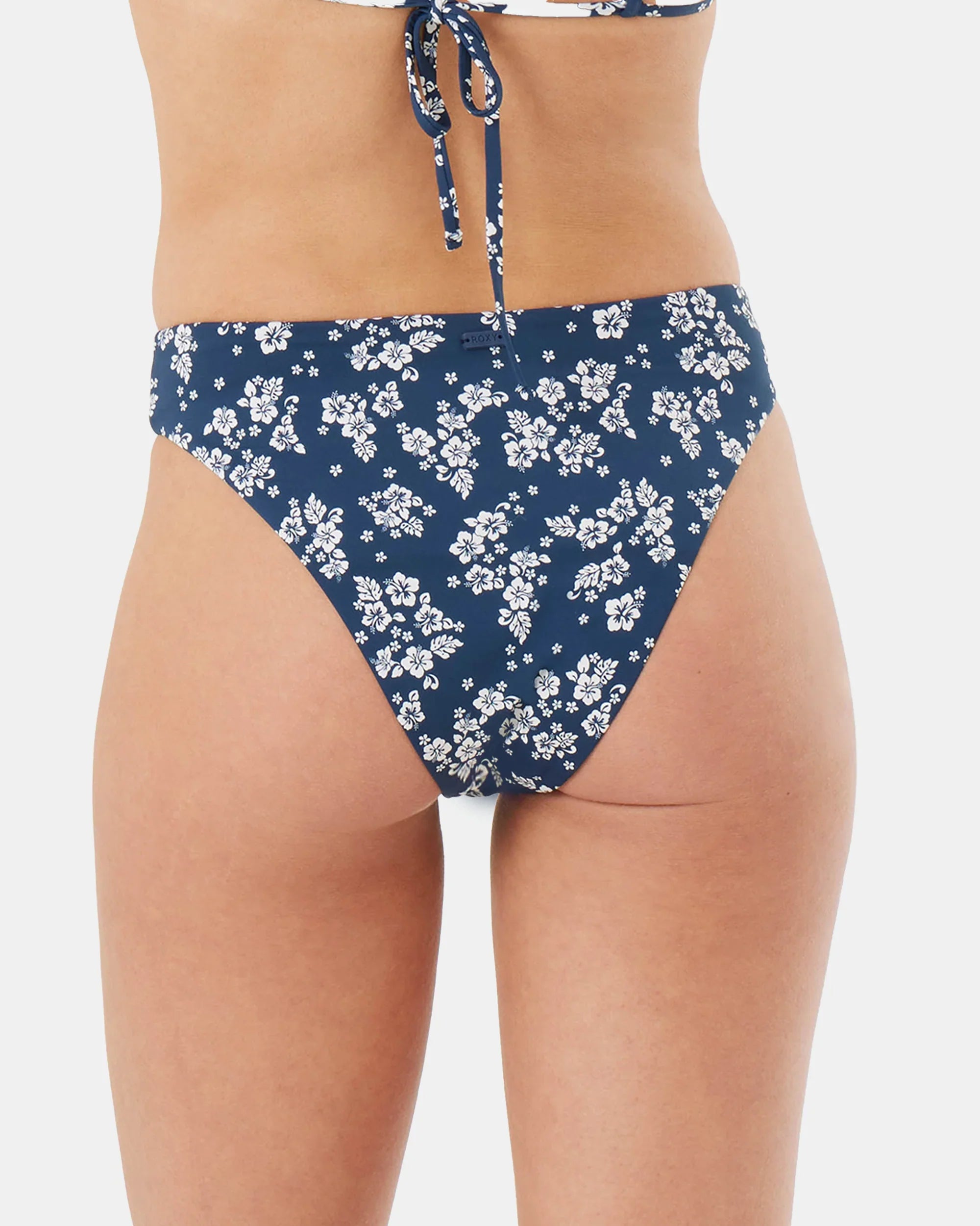 Hibiscus Haven Midrise High Leg Moderate Bikini Bottom