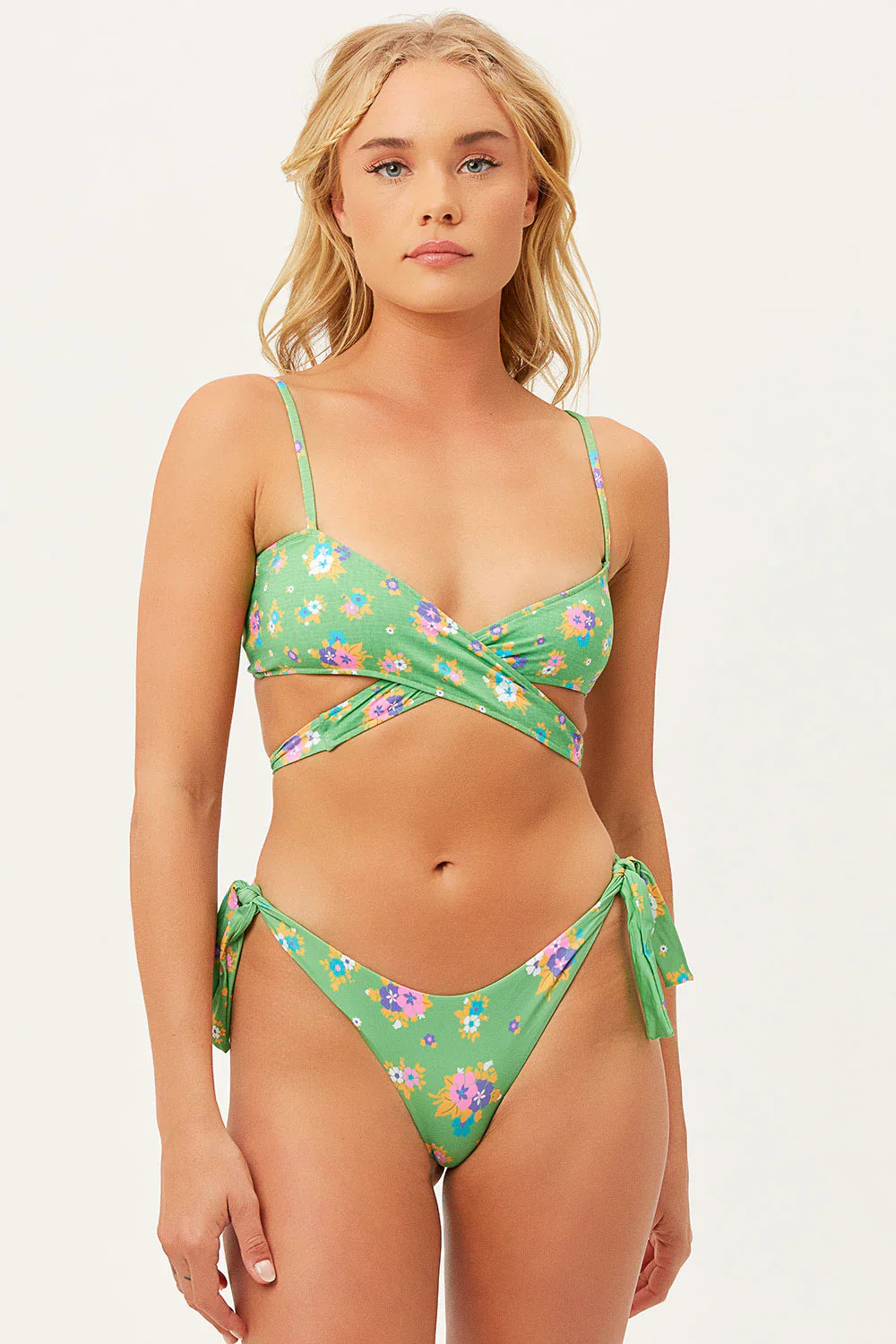 Falcon String Cheeky Bikini Bottom - Meadow