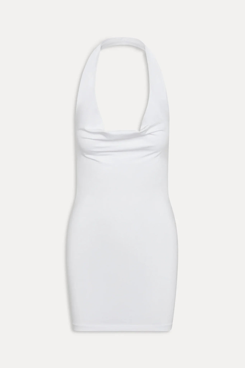x JENNIE Solo Halter Mini Dress - Optic White