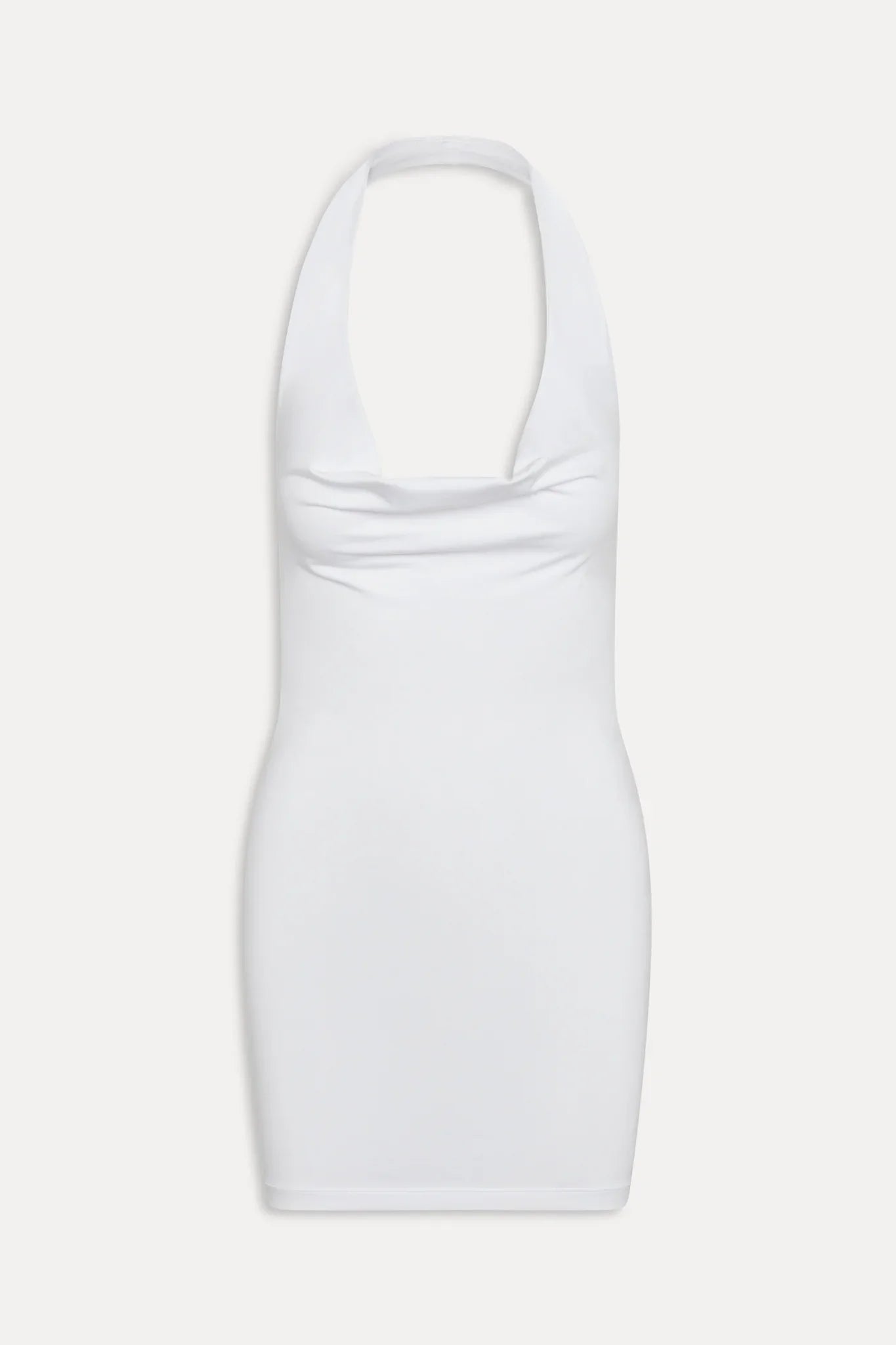 x JENNIE Solo Halter Mini Dress - Optic White