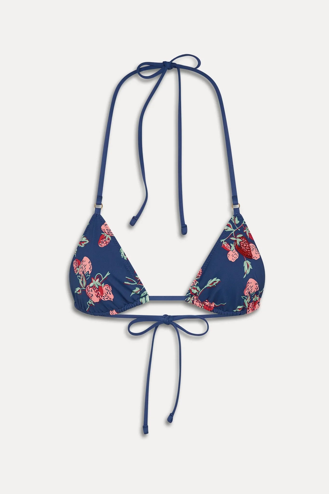 Nick Beaded Triangle Bikini Top - Strawberry Patch